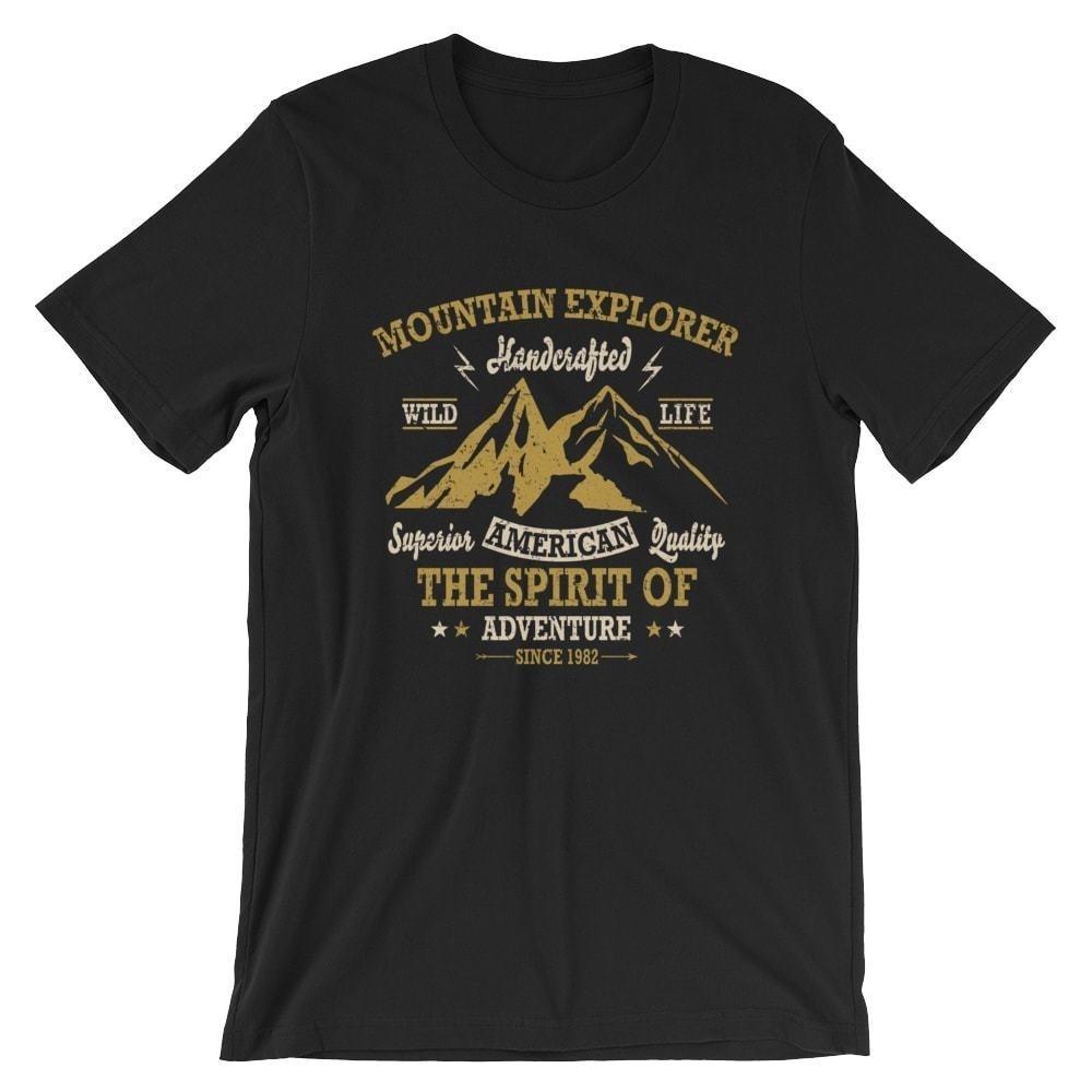 

Mountain Explorer-1 T-Shirt. Hiking Camping 100% Cotton Premium Tee NEW L