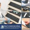 Self-Adhesive Non-Slip Stair Treads Removable Gray Step Mat Washable Fabric Safety Pad with Non-Slip Backing for Wooden Stairs