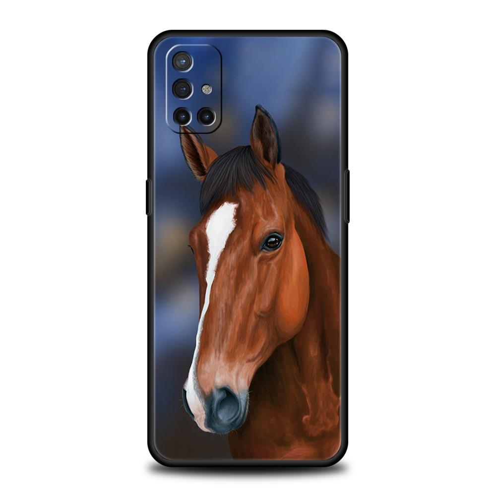 Phone Case For Oneplus 13R 13 12 10T 11 R10 Nord N100 N200 N10 9 9R CE 2 3 Z Pro Lite 5G Soft TPU Cover Animal Horse Fundas Bags