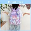 Cute Unicorn Pattern Lightweight Nylon School Backpack For Girls In Bright Colors