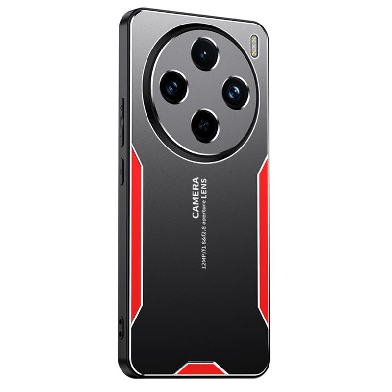 

Для vivo X100 5G Чехол для телефона с защитой от царапин Алюминиевый сплав+ПК+ТПУ Чехол для мобильного телефона Red