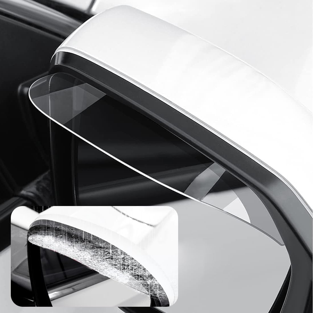 

Universal Side Mirror Visor, Rain and Snow Protection, Keeps Side Mirrors Clear View, Easy General purpose