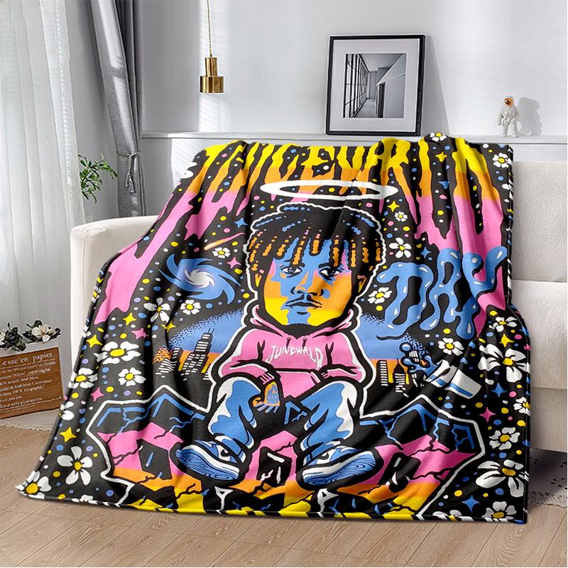 3D Print Juice WRLD 999 Legend Rapper Album Blanket,Soft Throw Blanket for Home Bedroom Bed Sofa Travel Picnic Cover Kid Gift