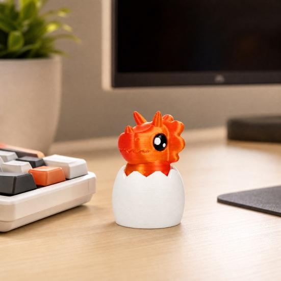 Dinosaur Egg Fidget Clicker, 3D Printed Cute Dinosaur Clicker, Keyboard Fidget Toy, Stress Relief Toy for Office Desk Students