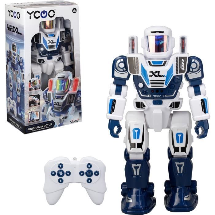 Robot radiocommandé - YCOO - Program a Bot XL - Multidirectionnel - 48 actions programmables - LED & Sons - Des 5 ans