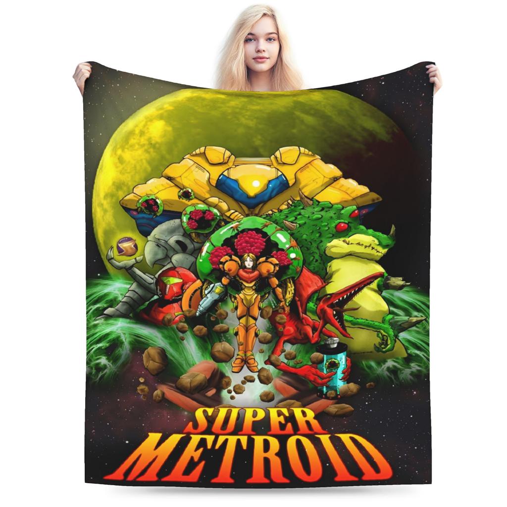Metroids hero game Blanket Ultra-Soft Fleece Cozy Gifts  Throw Blankets Rug Piece