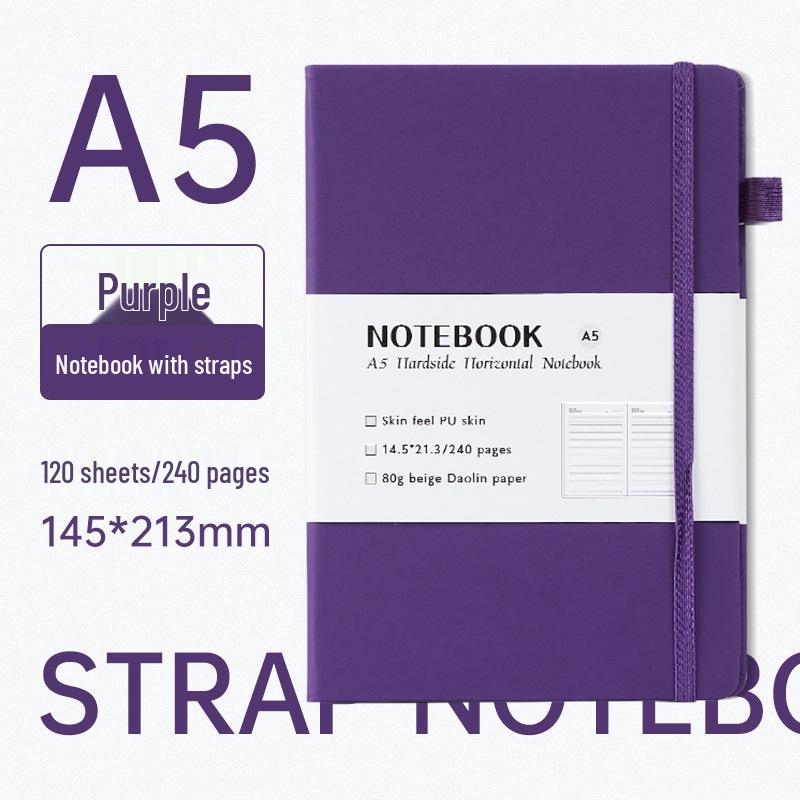 Minimalistisches A5 Notizbuch mit Gummiband für Geschäftsbesprechungen und das Büro