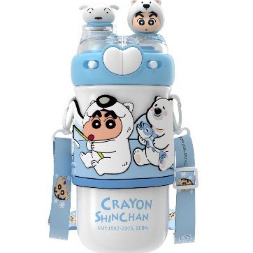 

Thermos cup children s new double drinking cup with straw cute kettle girls high value Single cup