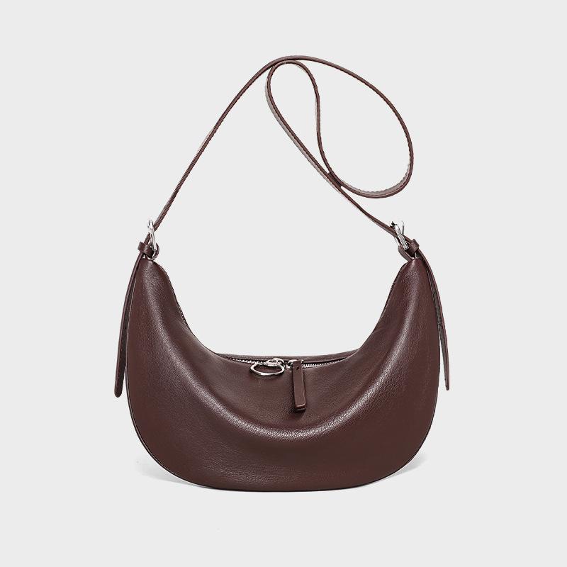 Bag Women'S Bag Autumn And Winter Leather Shoulder Messenger Bag Fashion High Sense Commuter Crescent Moon Dumpling Bag