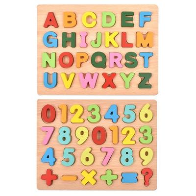 Ξύλινο Σετ Παζλ 3D με Αριθμούς + Αλφάβητο Oz Toy, Κορεάτικα δημοφιλή παζλ