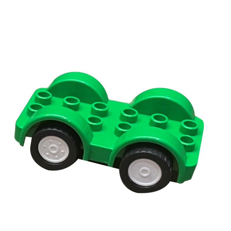 Non-Toxic 4 Cars/Set Building Blocks Model Compatible Car Traffic Vehicles Big Size Bricks Educational Creative Toys For Children Kids Gif