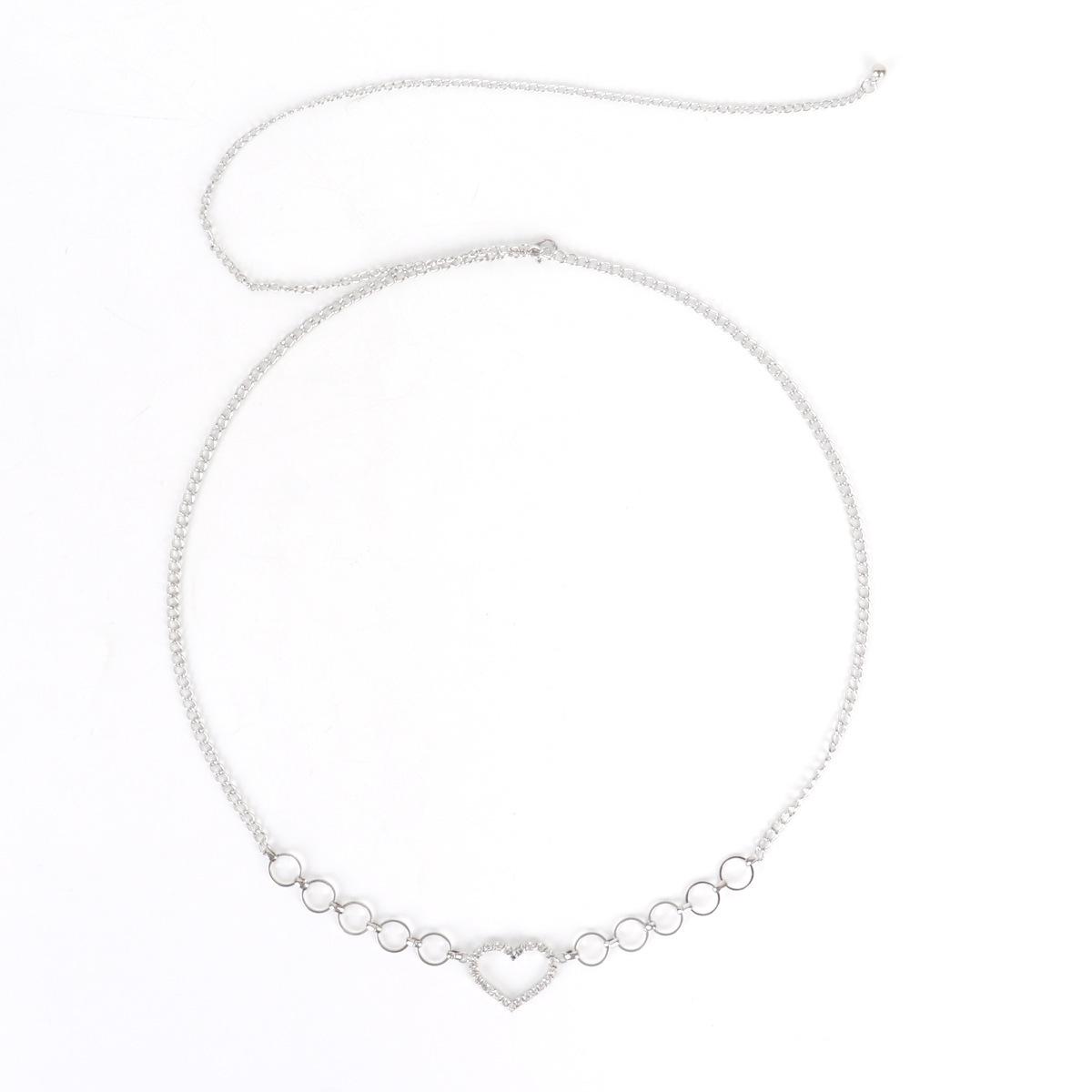 

Simple Waist Chain Geometric Circle Alloy Body Jewelry for Women Elegant Waist Decoration Fashion Accessory срібний