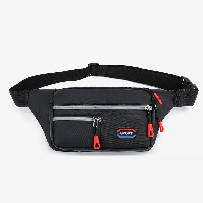 

Новая многофункциональная мужская поясная сумка, повседневная мужская нагрудная сумка, уличный рюкзак через плечо чёрный