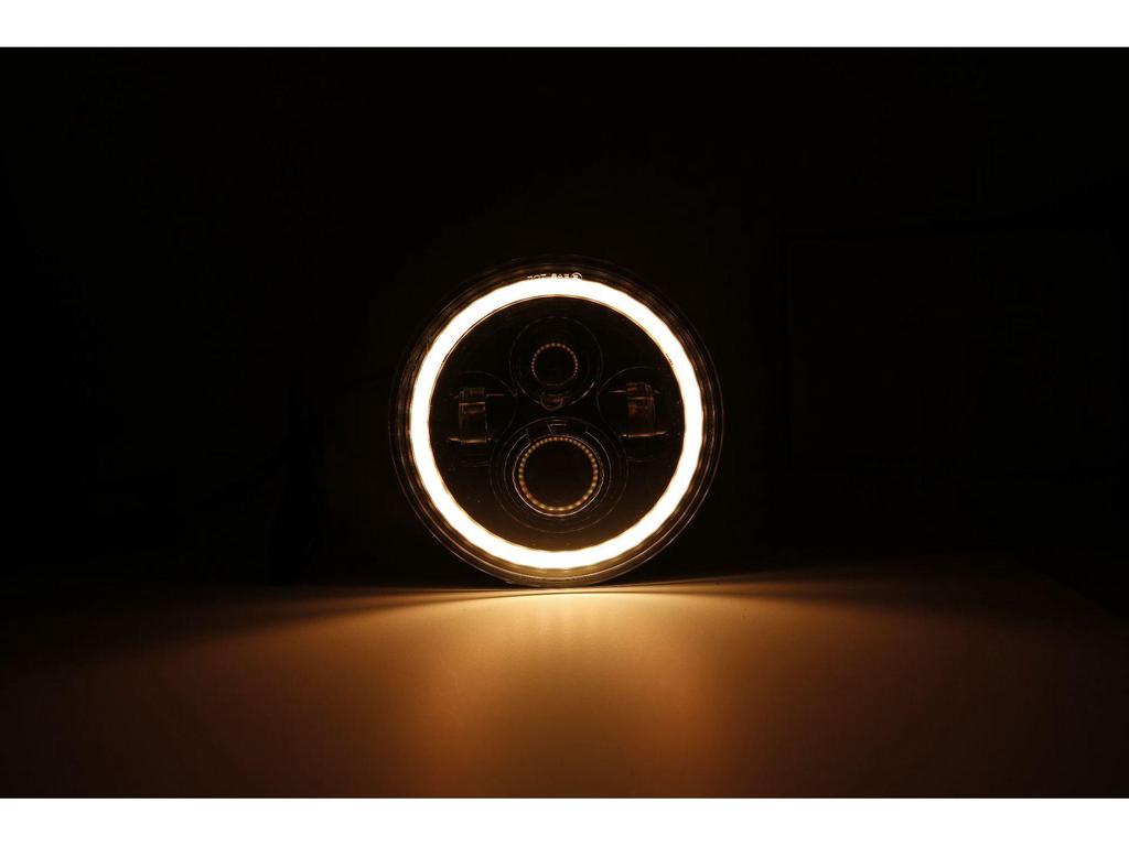 Wrangler 7" RGB Angel Eye Headlight Assembly with Remote Control - Energy Efficient