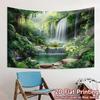 2D Jungle Waterfall Wall Tapestry Tropical Rainforest Background Cloth for Home Decor