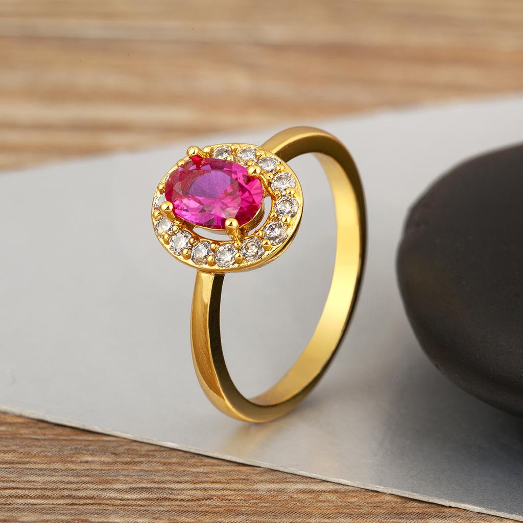 Nidin New Fashion 3 Styles Flower Shape Shiny Crystal Zircon Rings For Women Elegant Aesthetic Finger Jewelry Wedding Gifts