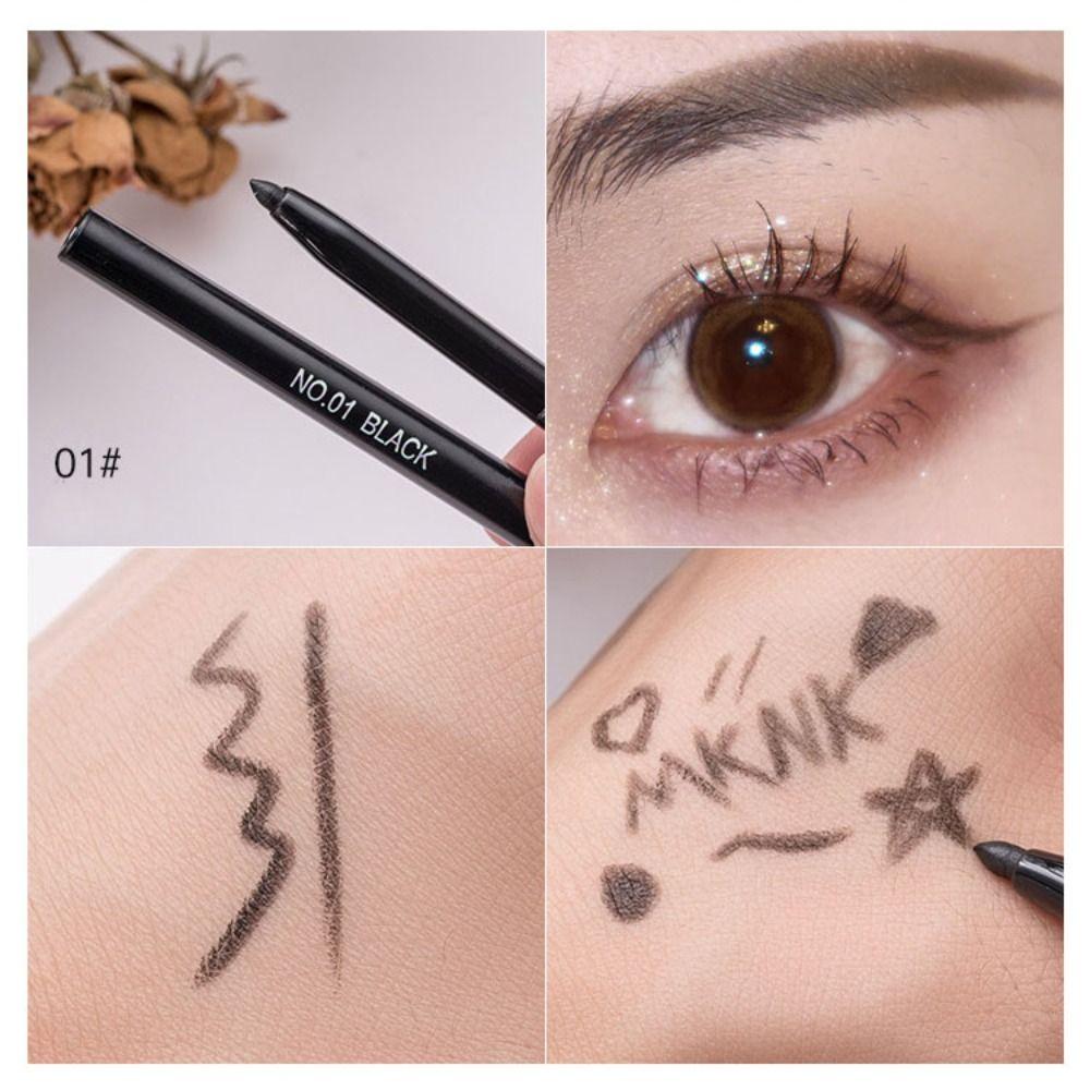 Myk Eyeliner Blyant Langvarig Øyenskygge Blyant Pigment Gel Eyeliner Penn Kvinner