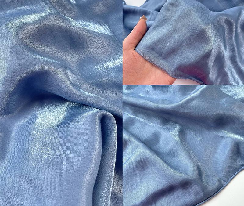 Seide Leinen Mischgewebe Damenkleid Maßgeschneidert Seide Leinen Mode Stoff
