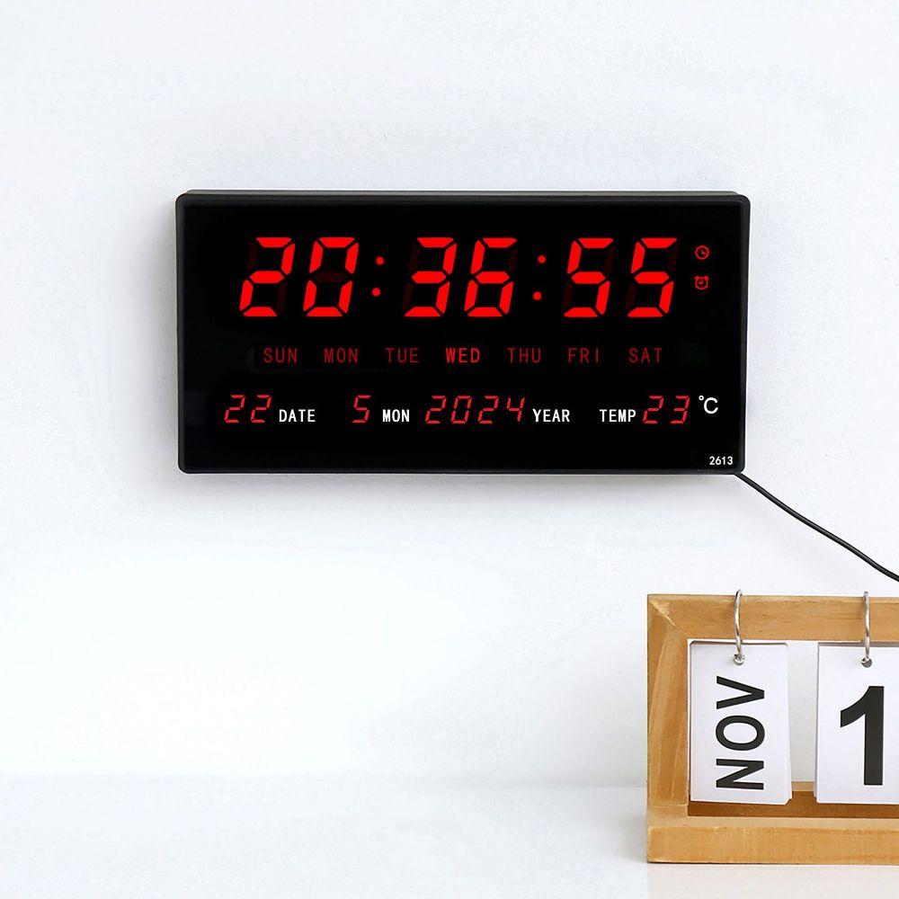 Accurate Timekeeping Digital Hanging Clock Large Screen LED Electronic Date Clock Home Use
