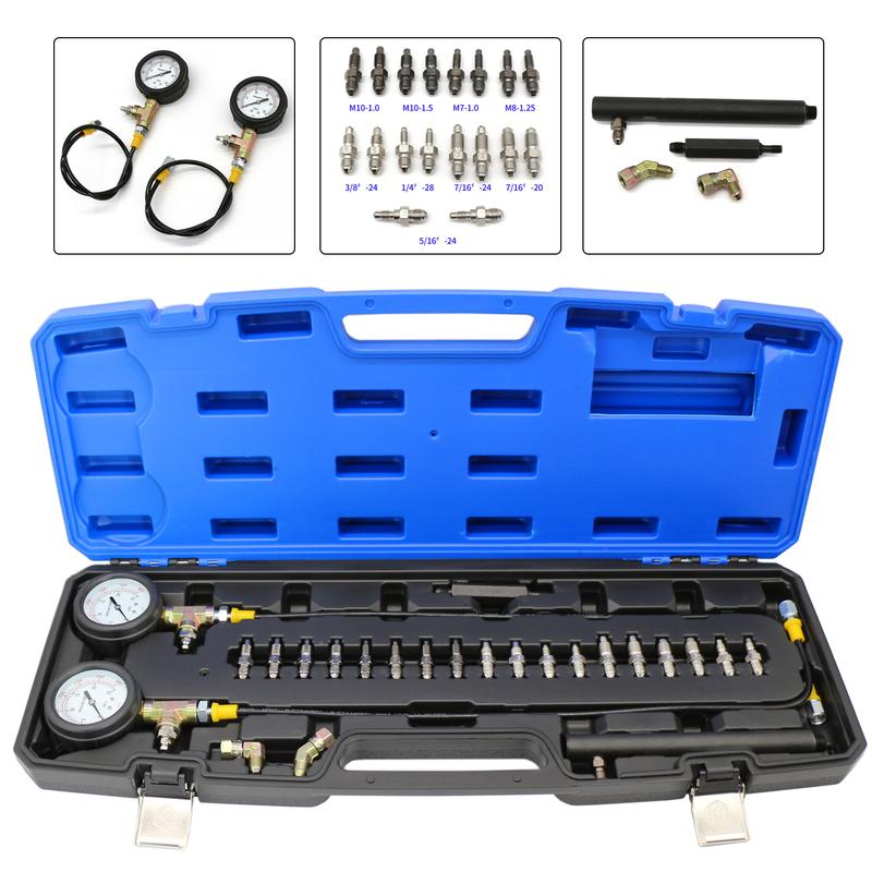 Automobile Brake Fluid Pressure Gauge, ABS Oil Pressure Detector, 3500psi Brake System Detection Instrument Tool