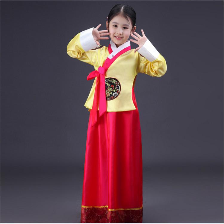 Dívčí červnový 1. Korejský tradiční Hanbok - Joseonský etnický performance taneční kostým