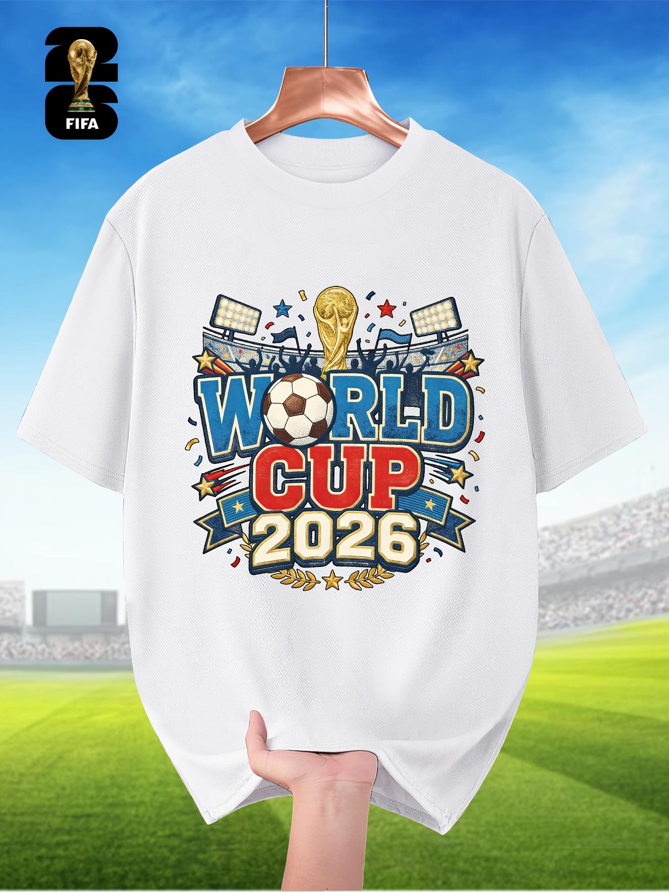 Мужская дышащая летняя футболка с коротким рукавом на тему FIFA, с принтом Кубка Гераклов по футболу, доступна в нескольких цветах S белый