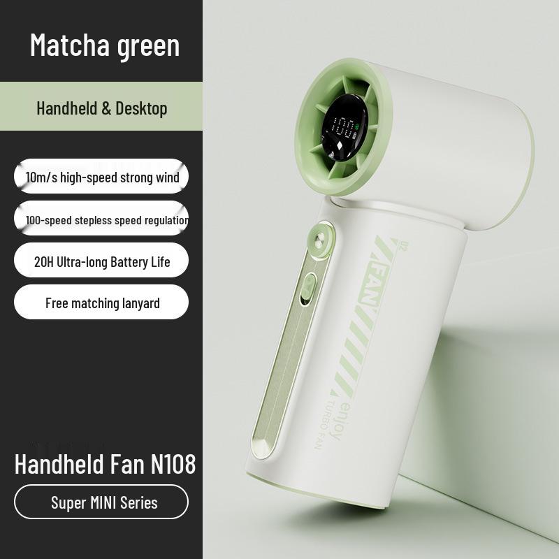 

High-Speed Portable Handheld Fan with Digital Display & USB Charging 64x55x132mm