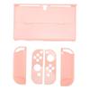 Protective Case for Switch Color Shell Full Protection Ergonomic Hand Grip Game Console Housing Cover Sakura Pink