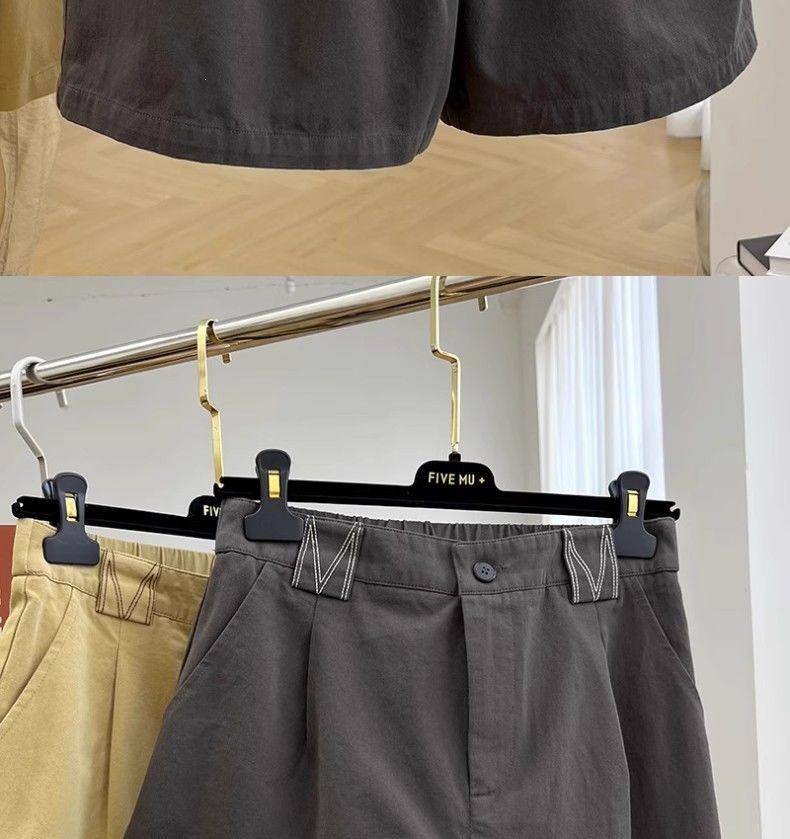 Plus Size High-Waisted Retro Casual Cargo Shorts for Women - Summer Stylish Loose Wide-Leg Pants 