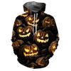 Autumn Lantern Pumpkin Pattern 3D Printed Hoodies Fashionable Casual Sports Long Sleeved Men's Hooded Sweatshirts