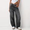 Jeans da Donna alla Moda con Tasche Colorate Casual Versatili a Gamba Dritta