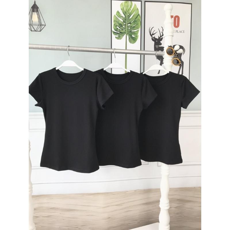 

Waist High Elastic Front Shoulder Sports Short-sleeved Shirt Slim and Thin Bottom Top Breathable and Comfortable Small Person S чёрный