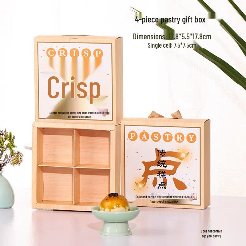 2024 Colorful Mooncake Gift Box with Dividers for 4/6 Salted Egg Yolk Crisps (50-80g)