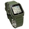 Casio World Time Digital Unisex Watch with Biomass Plastic Khaki Overseas Model LF-30W-3A Band, Green, [Used]