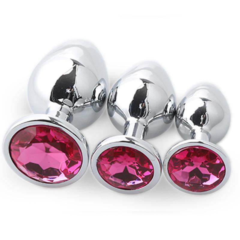 3 STK/sett Metal Anal Leker For Kvinner Voksen Sex Produkter Menn Butt Plug Rust Stål Anal Plug Sex-leke Anal Dildo Toys