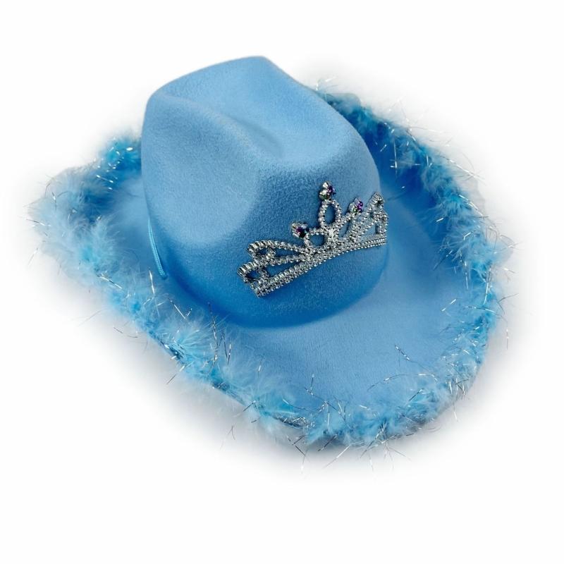 Bachelorette Party Cowgirl Cap for Bride Lady Fedoras Hat Bridal Shower Cowboy Hat Girls Carnivals Party Photoshoots Cap
