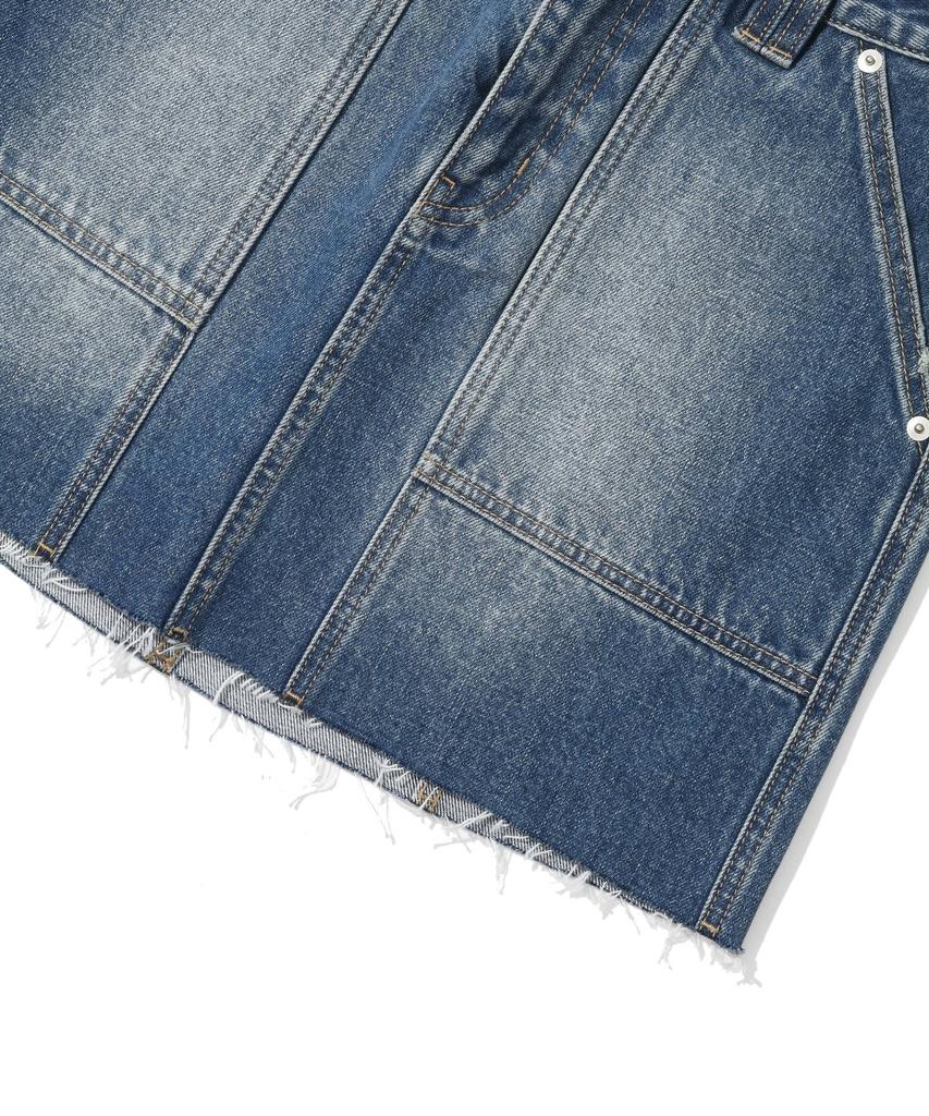 COVERNAT WOMAN Mini Denim Skirt Blue