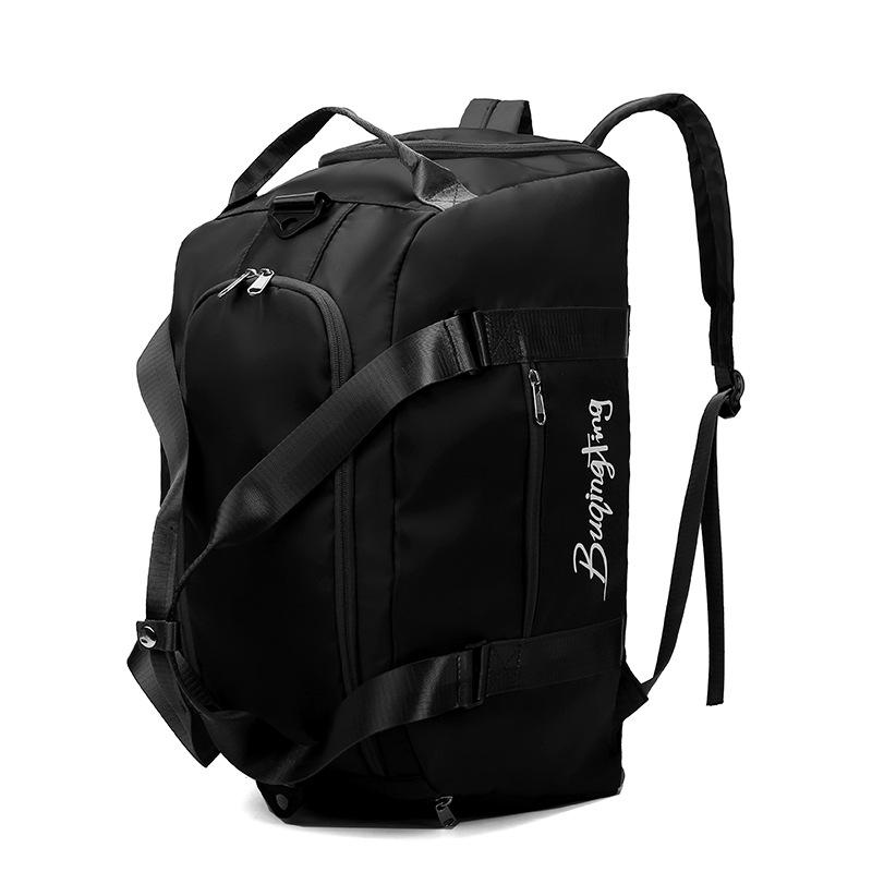 Multi-purpose color-blocking sports backpack for women with separate compartments for wet and dry items, shoe compartment, gym bag, hand-held Oxford