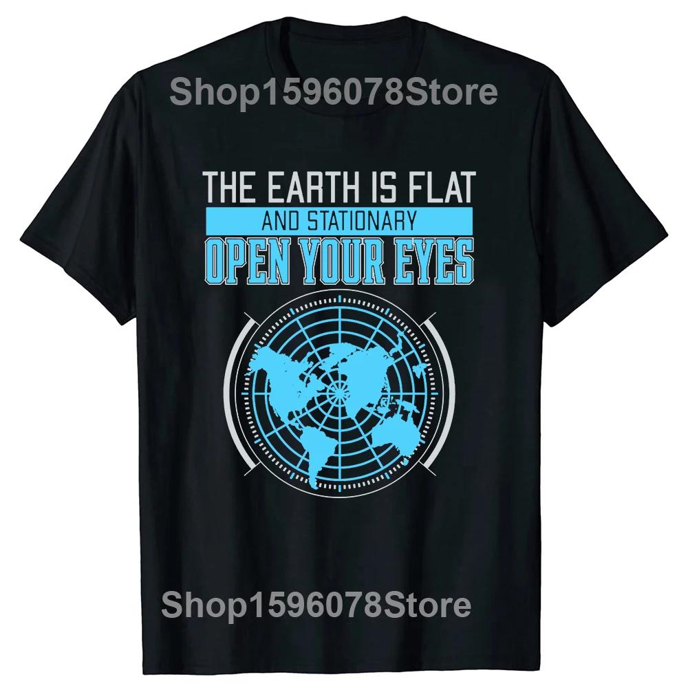 Funny Flat Earth Society T Shirts Graphic Cotton Streetwear Short Sleeve Birthday Gifts Summer Style T-shirt Clothing
