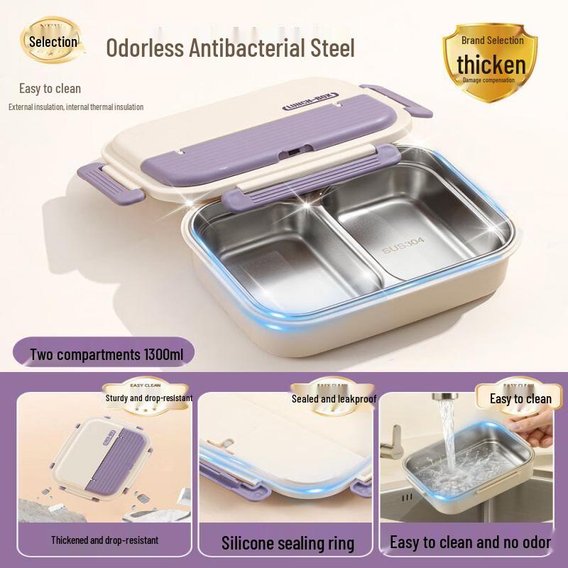 Youluo 304 Stainless Steel Insulated Microwaveable Bento Box