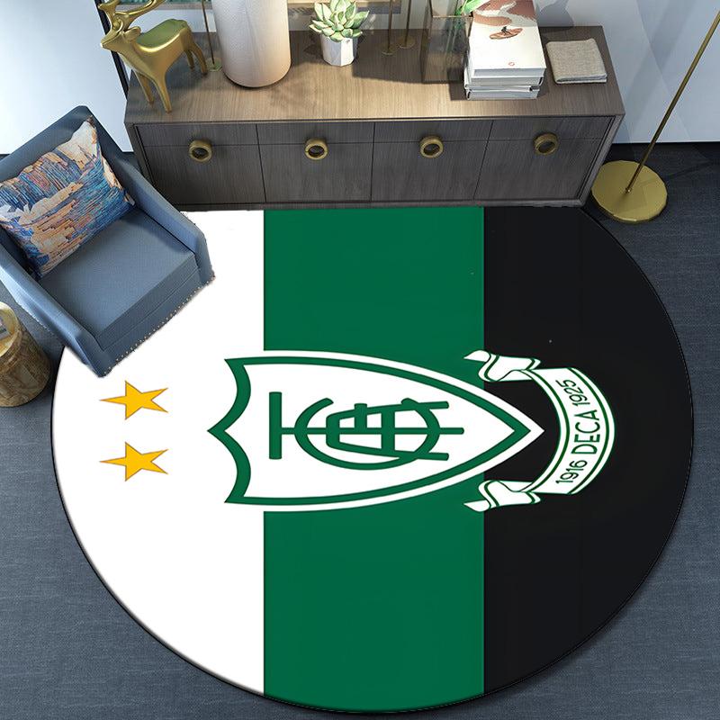 America Futebol Clube Round Rug for Livingroom,Bedroom, Palyroom, Chair Rug, Area rug, Circle Carpet, Large Size Fan Christmas gift