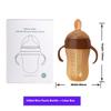 Baby weaning silicone bottle, wide mouth with rice paste spoon head water cup suction nozzle imitation breast milk anti-flatulence bottle