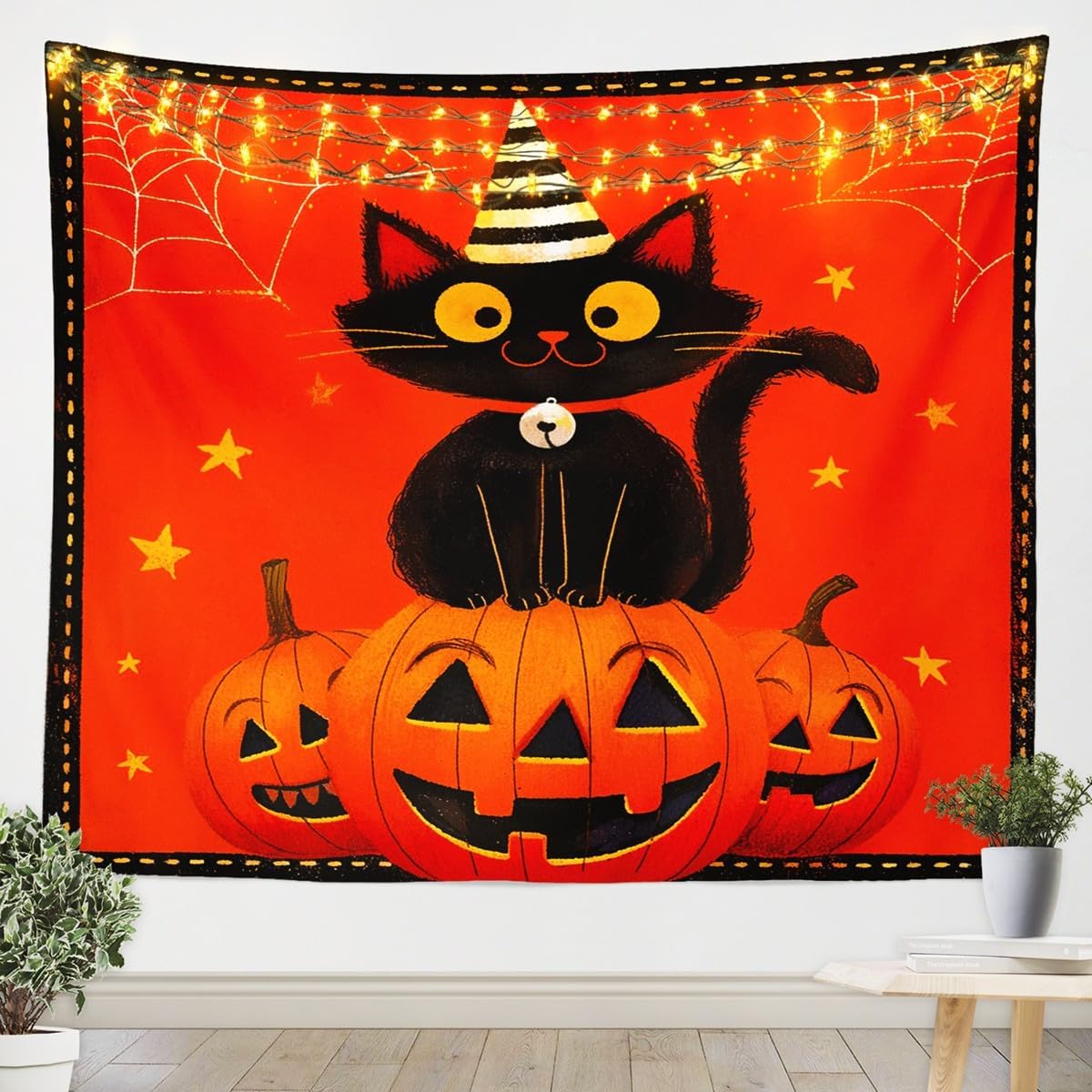 Gothic Skull Tapestry Skeleton Tapesrties Décor Living Room Bedroom Halloween Night Wall Hangings Art Black White Tapestry Wall 70x100CM