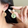 Pastorale ovale Tulpen-Clip-Ohrringe - Vintage-Blumenstil, kein Piercing erforderlich
