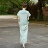 European Station Cold Zen Style Women's Summer New Hanfu Improved Edition Cheongsam Set Skirt