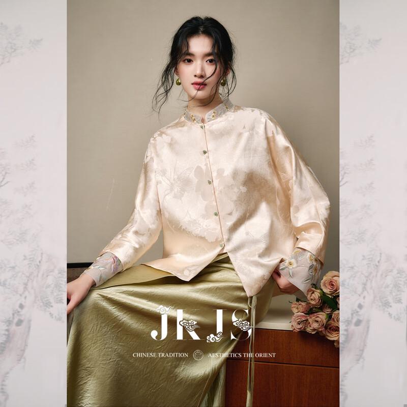 

JK&JS Spring Butterfly Jacquard Embroidered New Chinese Style Jacket L