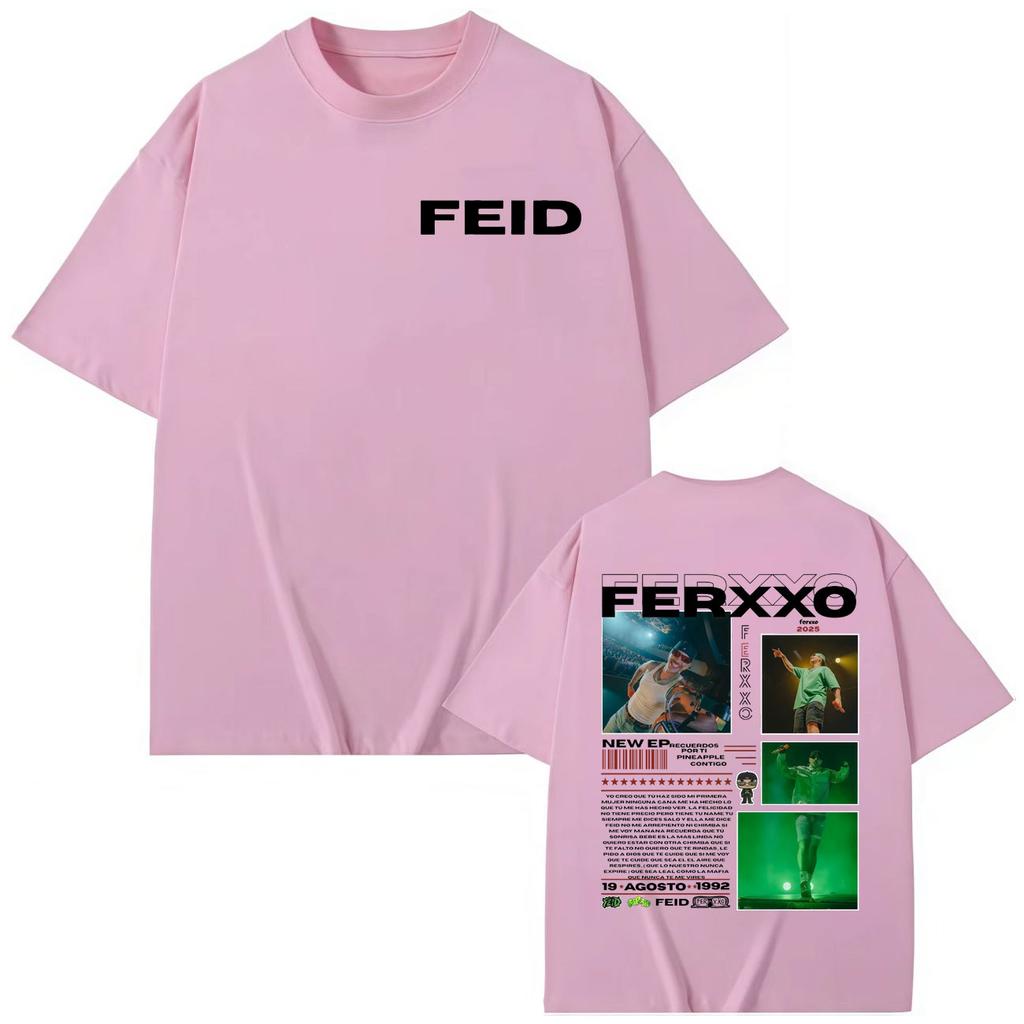 Rapper Feid Ferxxo Album Merch T-shirt Men's Women's Fashion Y2k Short Sleeve T-shirts Cotton Oversized T Shirts
