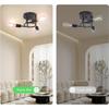 Semi Flush Mount Ceiling Light Metal Black Sputnik Chandelier 3 Light E27 Bulb Base Near Ceiling Light for  Living Room Hallway