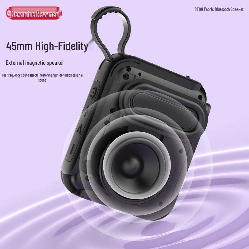 Newmine BT08 Mini Portable Bluetooth Speaker CN plug (adapter included)