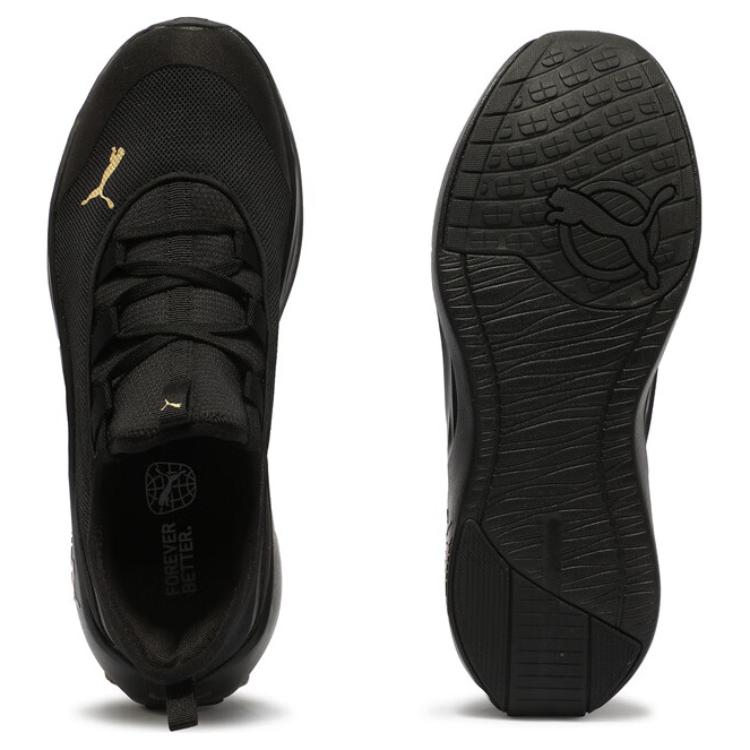 Puma Legacy Comfortable Versatile Non-Slip Wear-Resistant Low-Top Casual Running Shoes Women Sneaker Black Gold 377874-01